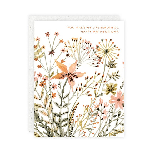Wildflowers Mother's Day Single Card