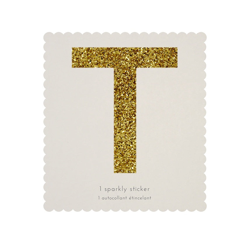 Gold Glitter Sticker - T