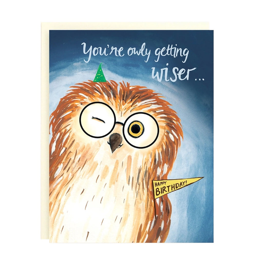 Birthday Wise Owl Single Card