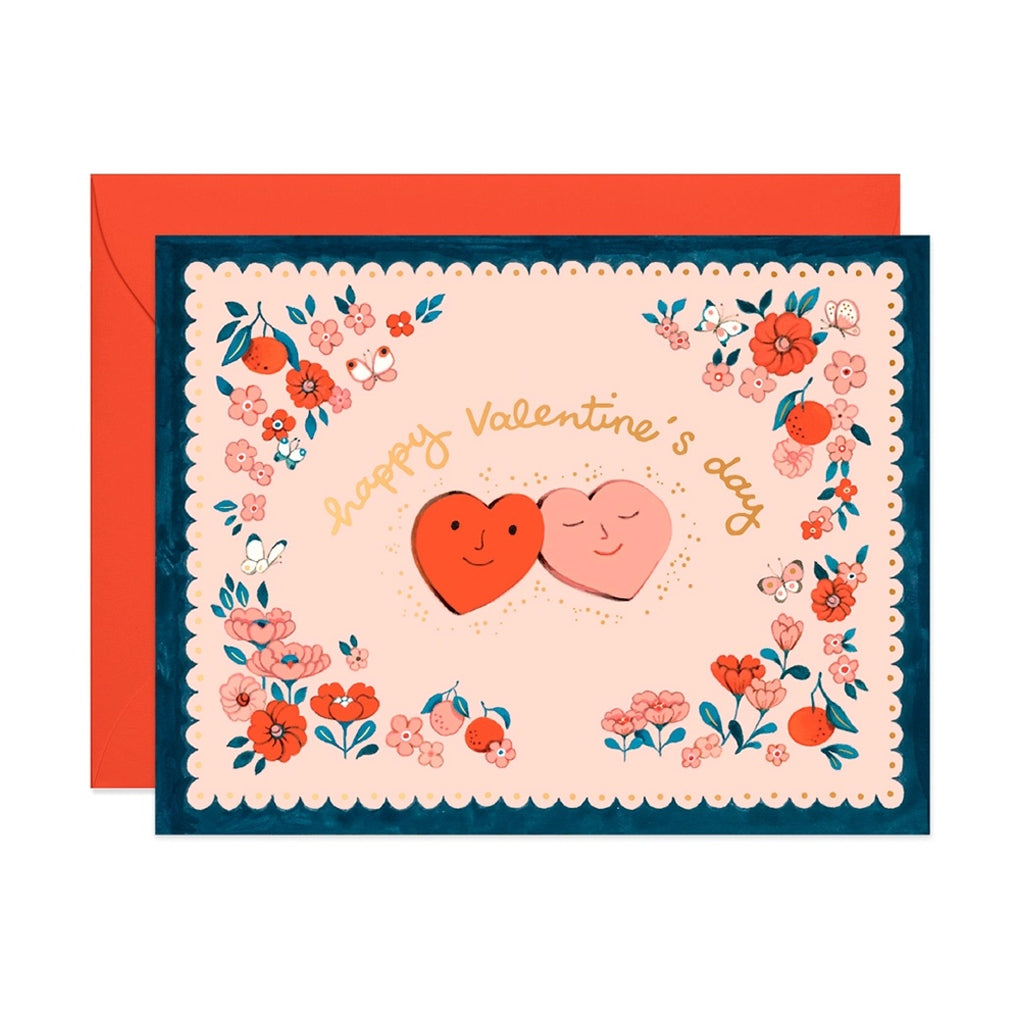 Valentine Hearts Single Card