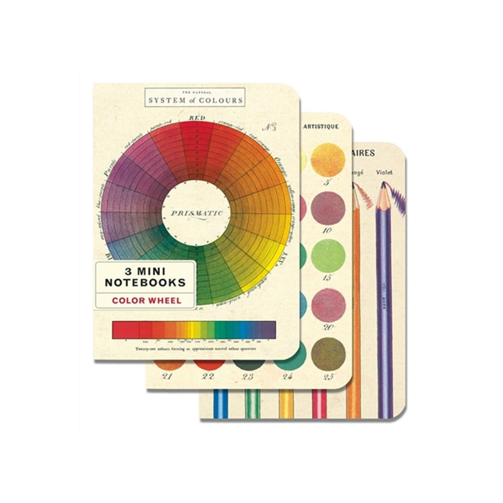 Cavallini Mini Colour Wheel Notebooks Set/3