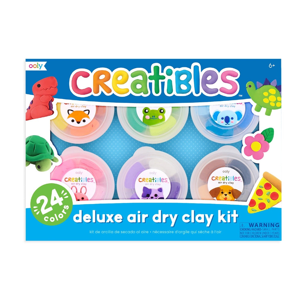 Creatibles Air Dry Clay Kit, set of 24 colours