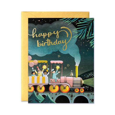Train Birthday Single Card