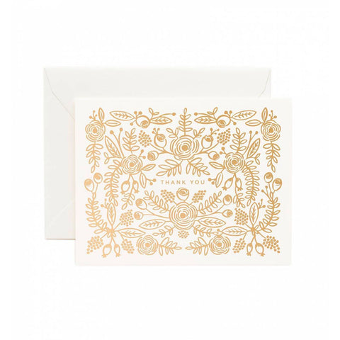 Rose Gold Thank You Boxed Cards