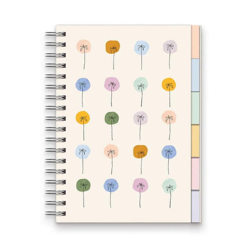 Dotted Palms Tabbed Spiral Notebook