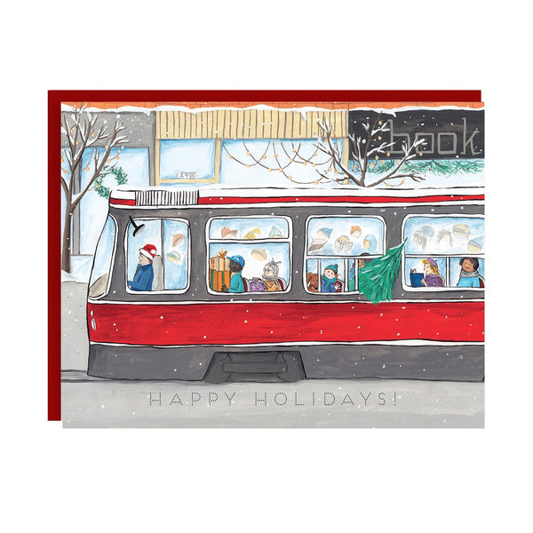 Toronto Holiday Streetcar Single Card