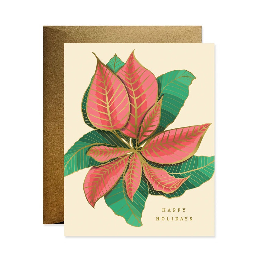 Nouveau Poinsettia Single Card