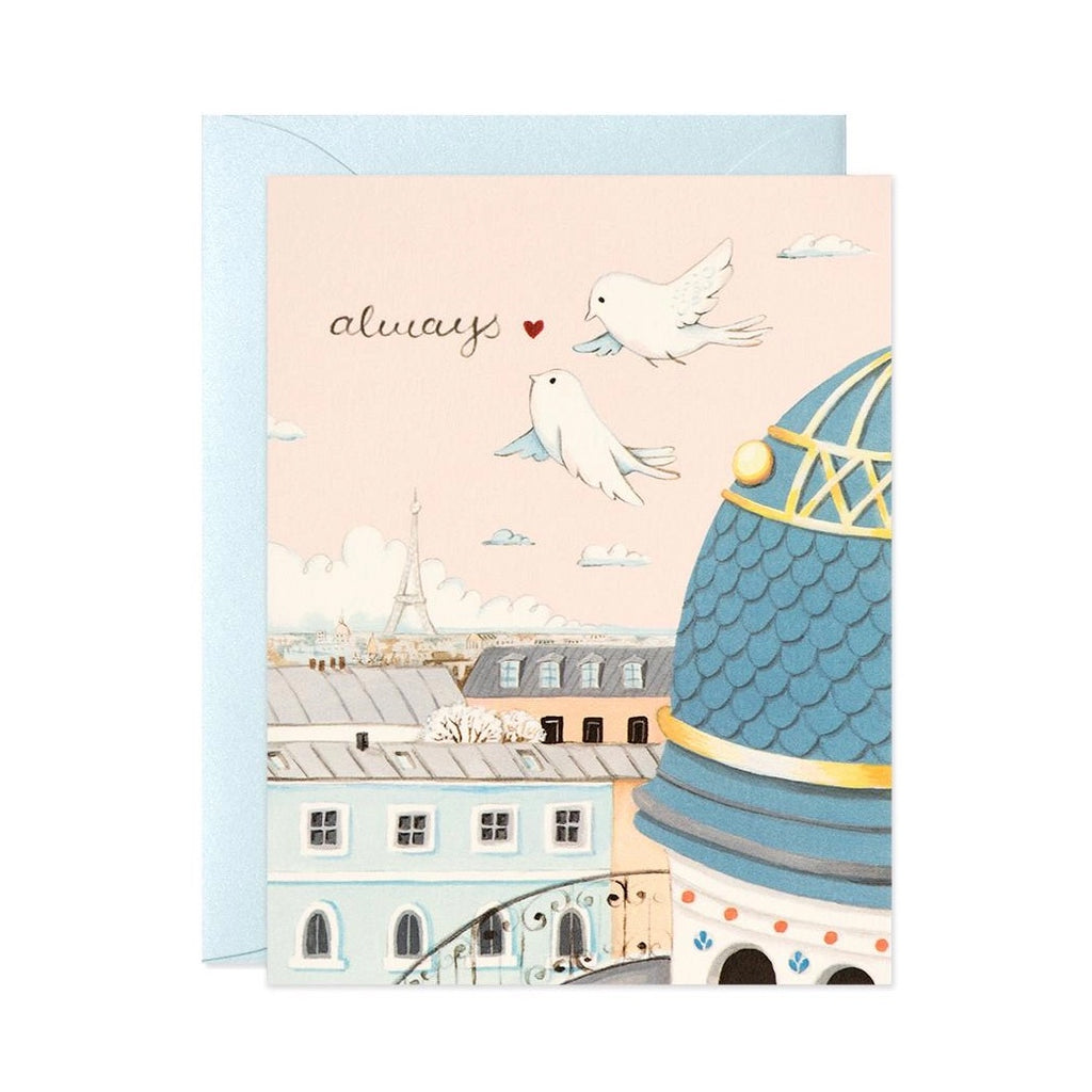 Always Paris Rooftops Single Card