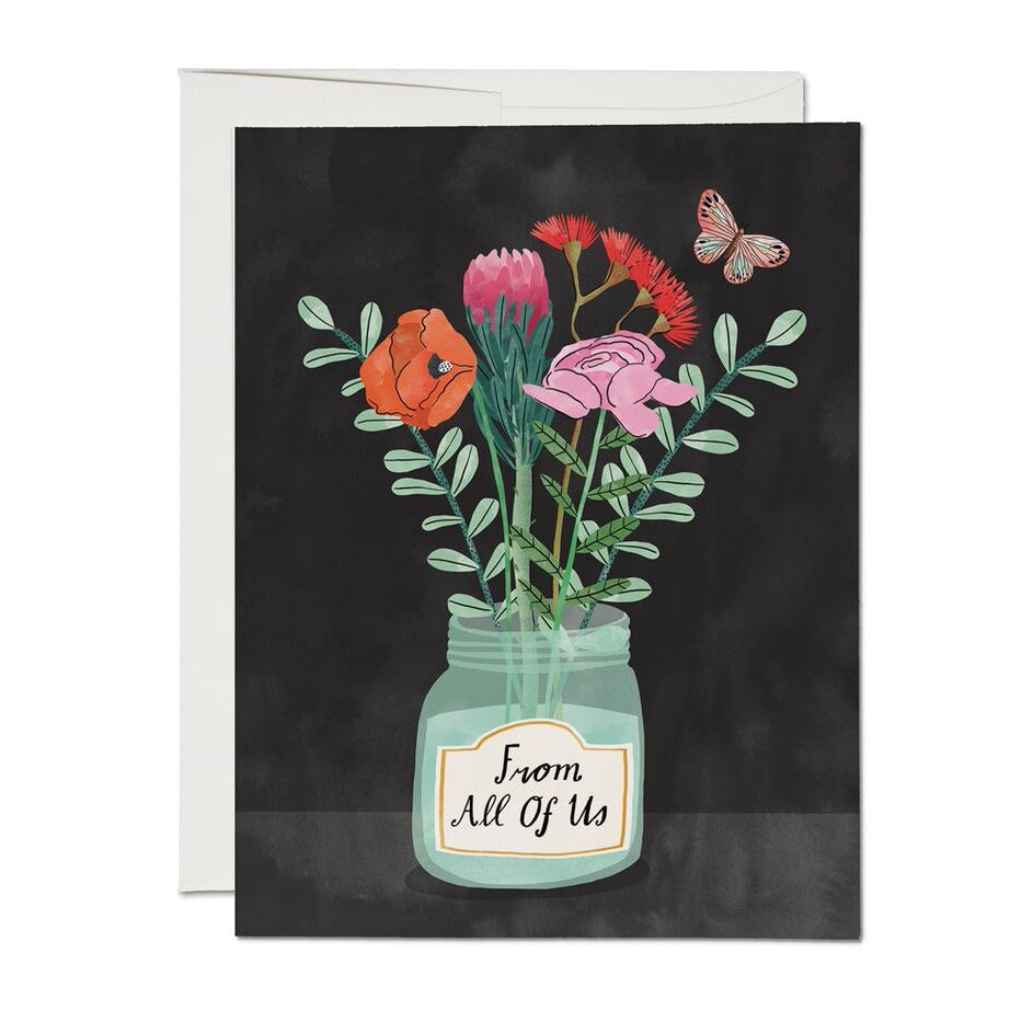 Flowers From Us Single Card