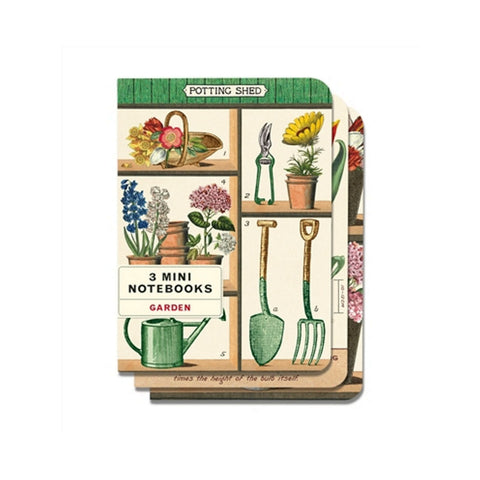 Cavallini Mini Gardening Notebook Set/3