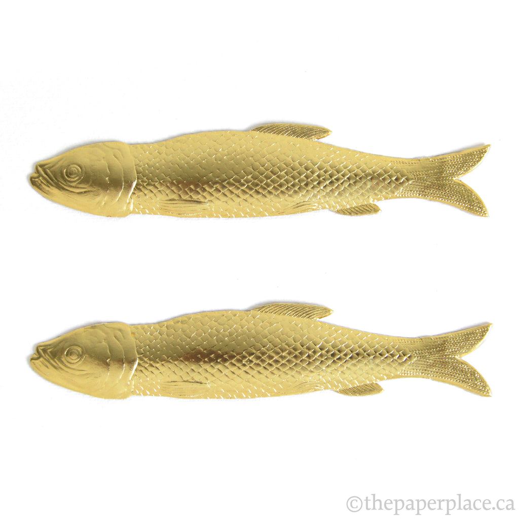 Dresden Trim - Fish - Double-Sided Gold