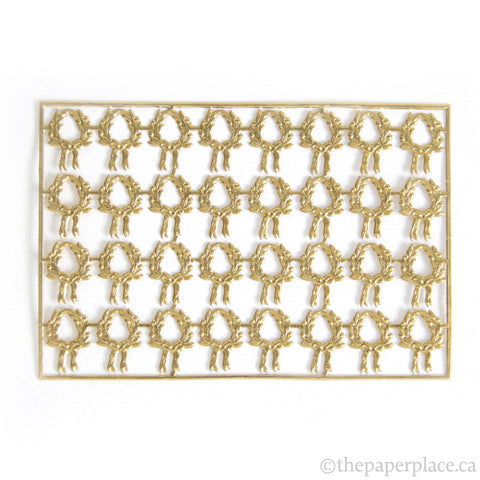 Dresden Trim - Wreath - Double-Sided Gold