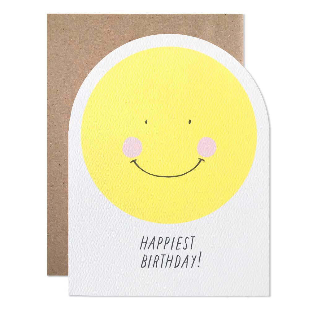 Happiest Birthday Smiley Single Card