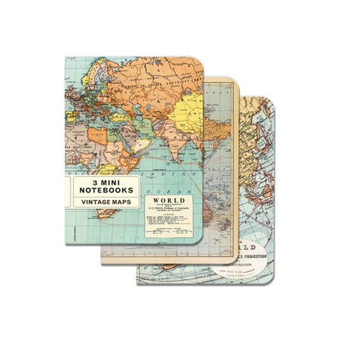 Cavallini Mini Vintage Maps Notebook Set/3