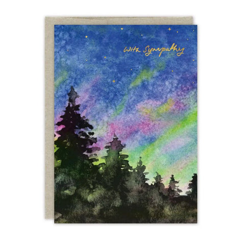 Northern Lights Sympathy Single Card