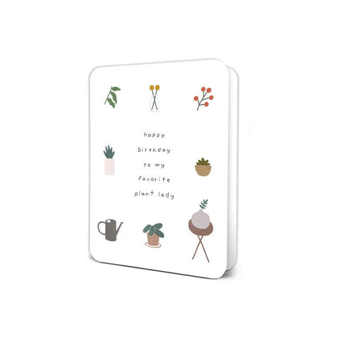 Birthday Plant Lady Single Card