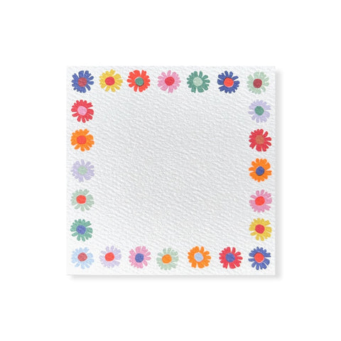Rainbow Daisies Small Square Notes - Set of 48
