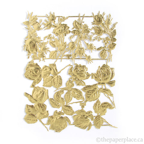 Dresden Trim - Roses - Single-Sided Gold