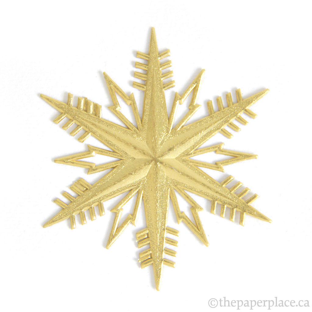 Dresden Trim - Snow Star - Double-Sided Gold