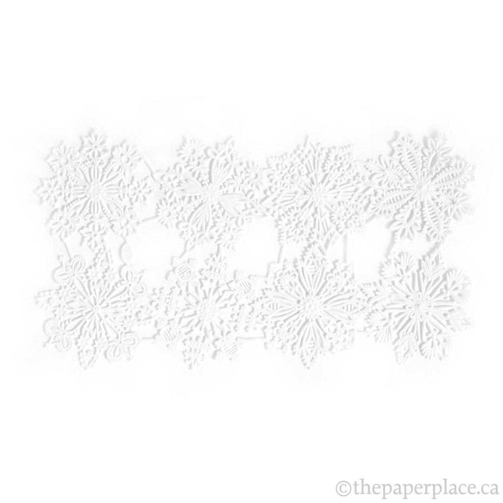 Dresden Trim - Snowflake - Double-Sided White