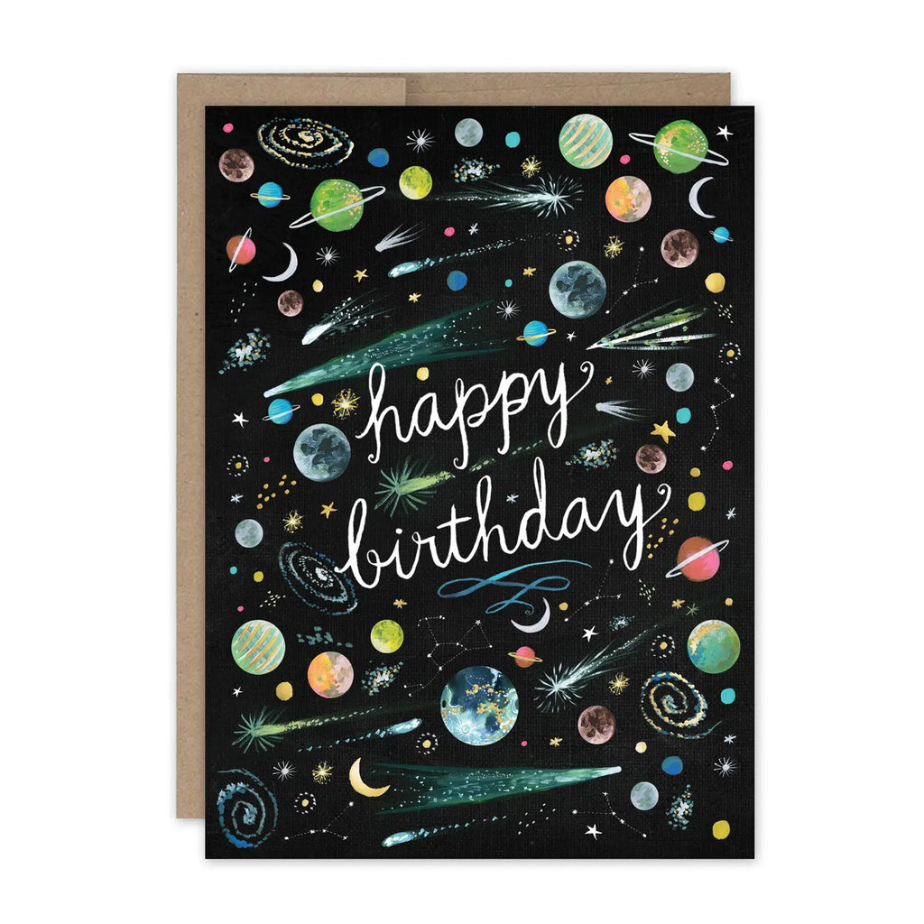 Outer Space Birthday Single Card