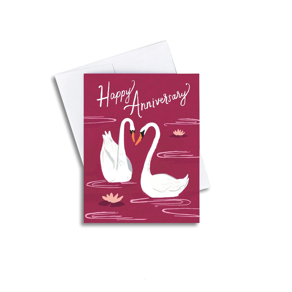 Anniversary Swans - Single Card